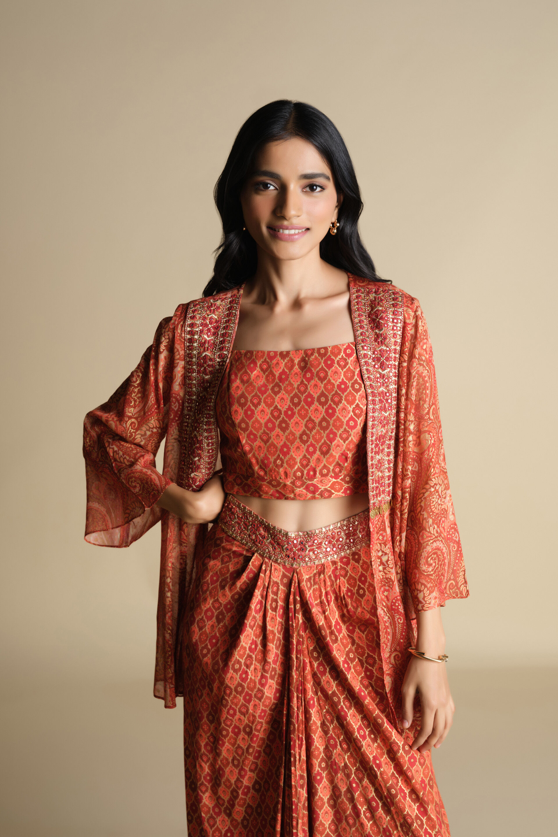 Dillagi Co-ord Set, Rust, image 14